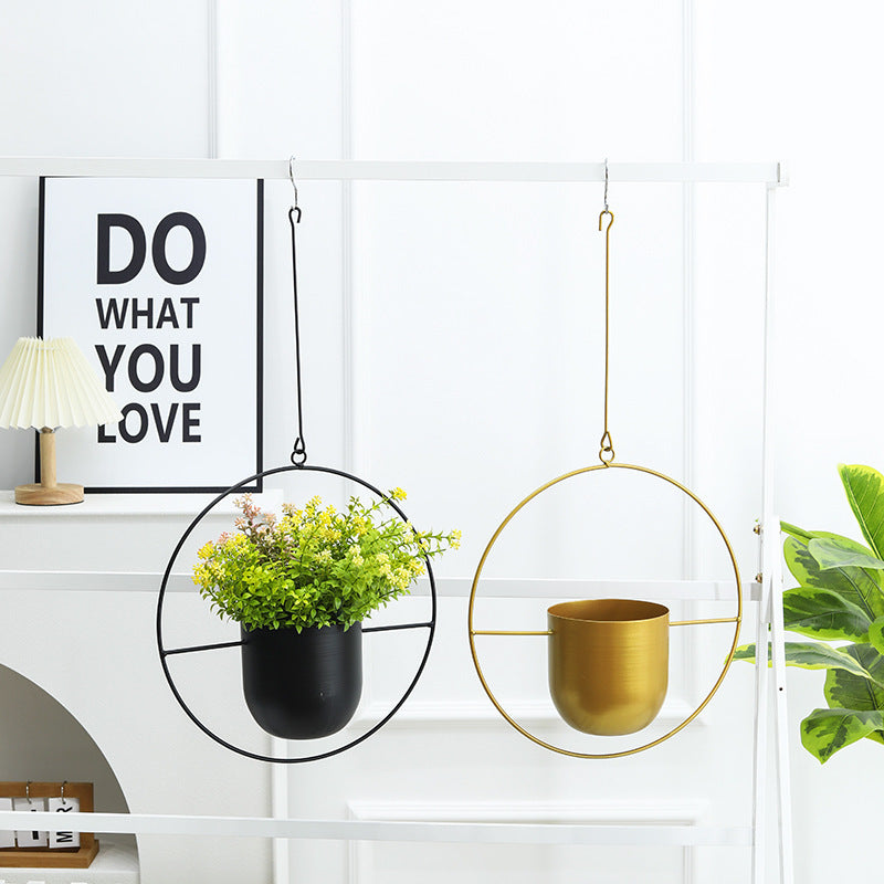 Elevate Your Space: The Art of Hanging Elegance with Modern Circle Planters